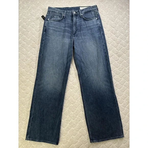 Rag & Bone Logan Jeans Womens 30 Blue Mid Rise Wide Leg Relaxed Denim Baggy - Picture 3 of 11